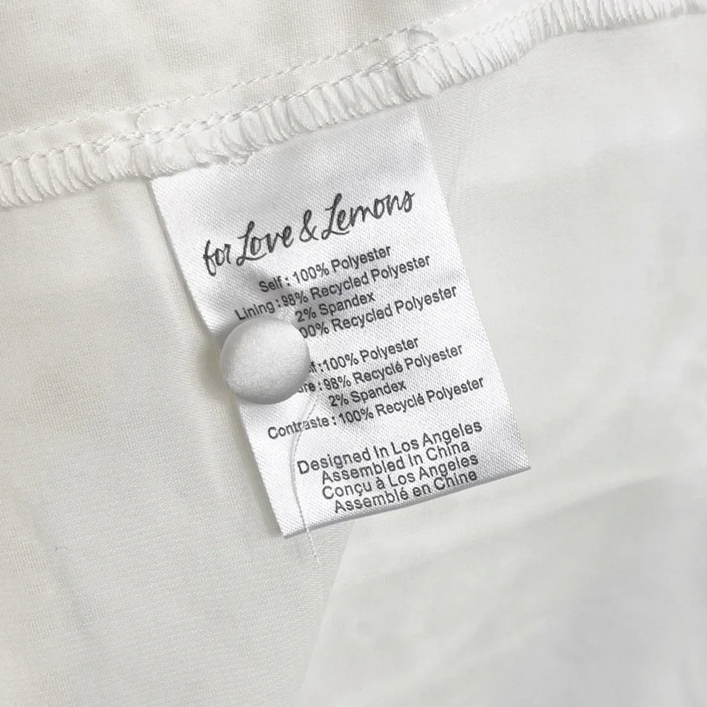 For Love And Lemons Harriet Lace Mini Dress NWT Crisp White - Picture 5 of 9